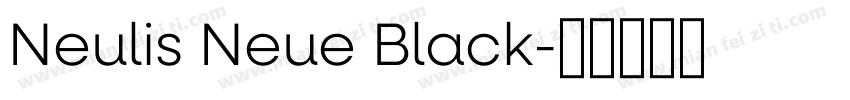 Neulis Neue Black字体转换